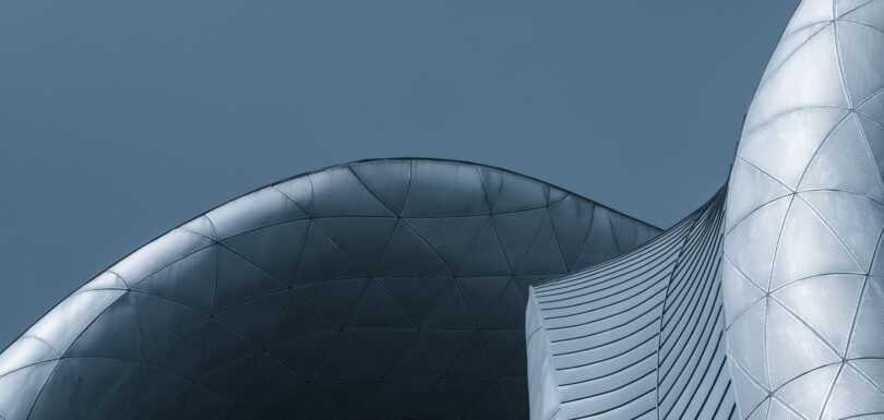 modern building with sky background