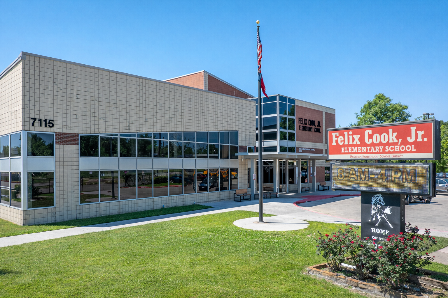 Felix Cook Elementary School Sign
